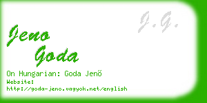 jeno goda business card