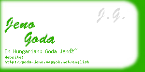 jeno goda business card